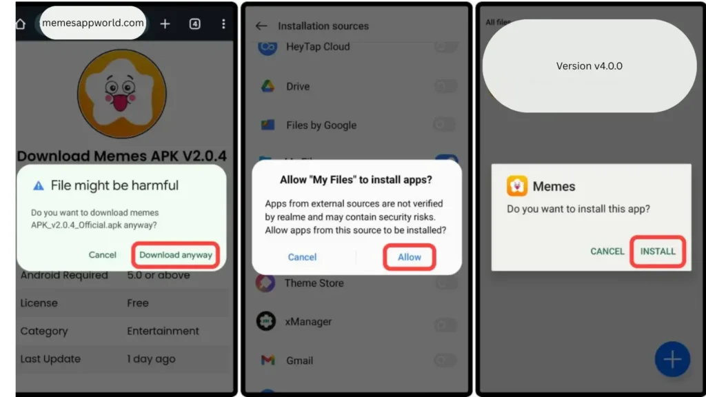 Download and Install Memes APK on Android
